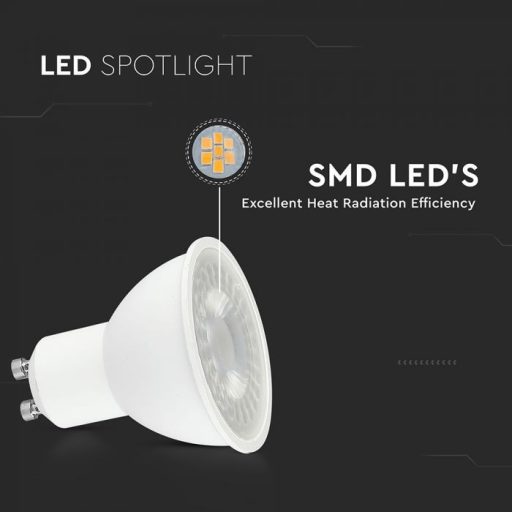 V-TAC LED spotlámpa GU10 MR16 7.5W 38° 6500K - 218771