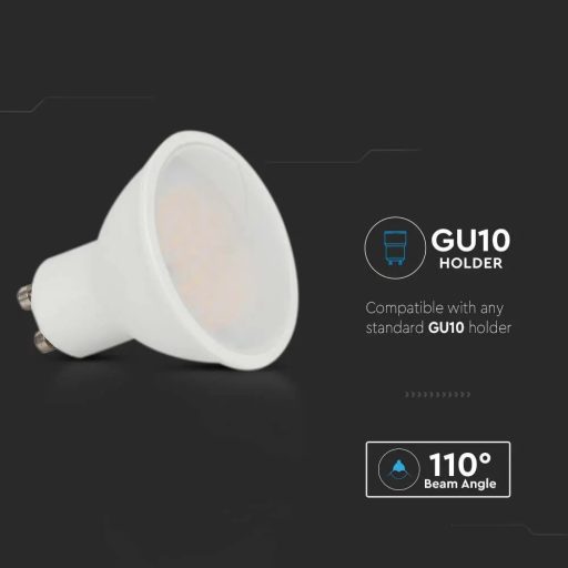 V-TAC LED spotlámpa  GU10 MR16 10W 110° 4000K spot (Samsung Chip) - 21879