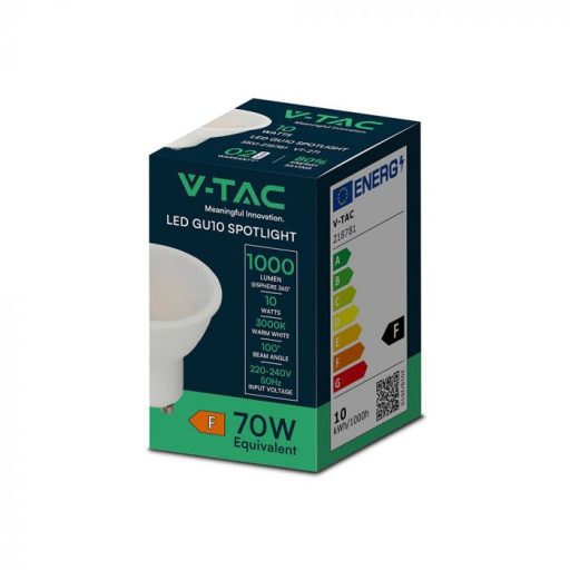 V-TAC LED spotlámpa GU10 MR16 10W 110° 6500K - 218801