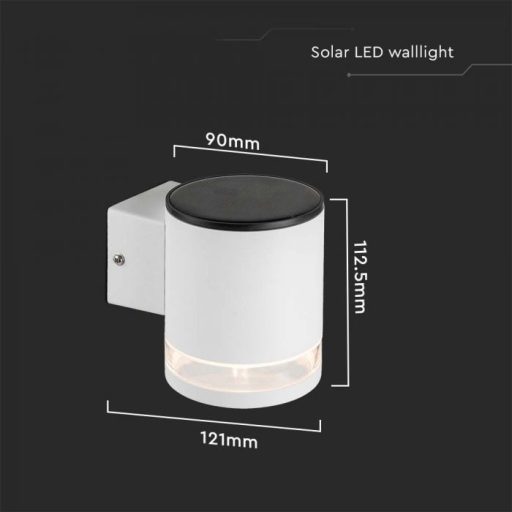 V-TAC LED Napelemes (Solar) fali lámpa 0.55W 3000K - 23013