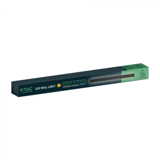 V-TAC 16W LED Lineáris fali lámpa IP65 fekete 101cm - 4000K - 23022