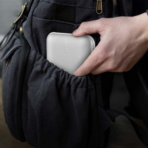 V-TAC POWER BANK (hordozható töltő) 10000mAh 2A 30CM C típusú kábel - Ezüst - 23035