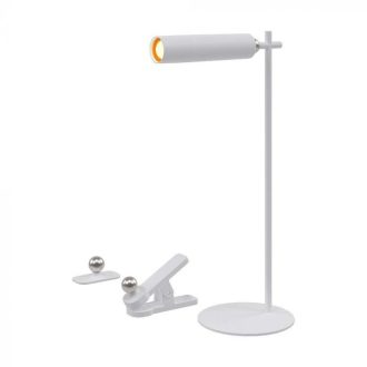   V-TAC LED Mágneses Csíptetős asztali lámpa 3W, Fehér 4000K - 23041