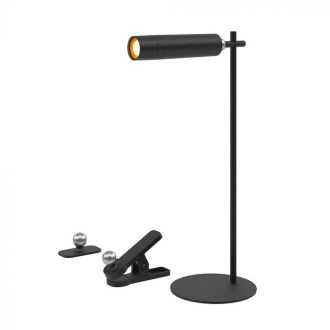   V-TAC LED Mágneses Csíptetős asztali lámpa 3W, Fekete 4000K - 23042