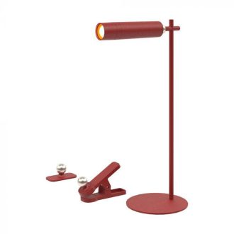   V-TAC LED Mágneses Csíptetős asztali lámpa 3W, Piros 4000K - 23043