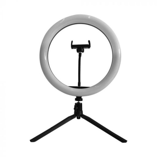 V-TAC LED Szelfi körlámpa -Ring Light- 10W 3in1 - Állvánnyal, Telefontartóval - 23048