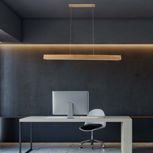 V-TAC 12W LED dizájn függeszték - Fa hatású - 4000K - 23100