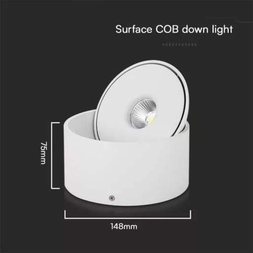 V-TAC Led Mélysugárzó - COB 20W 3in1 fehér - 23155
