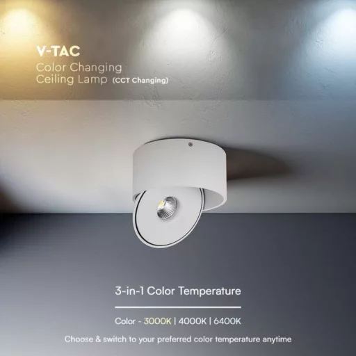 V-TAC Led Mélysugárzó - COB 28W 3in1 fehér - 23157