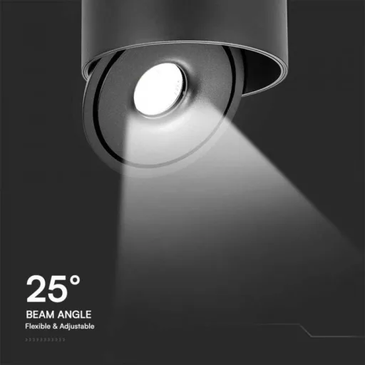 V-TAC Led Mélysugárzó - COB 28W 3in1 fekete - 23158