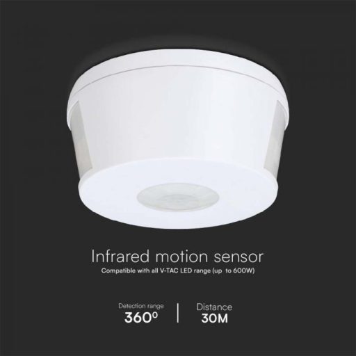 V-TAC Mennyezeti infravörös mozgásérzékelő 360° - fehér - 23162