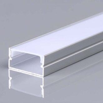   V-TAC Alumínium profil - Falon kívüli - Tejfehér fedlappal 2000 x 20 x 10mm - 23174