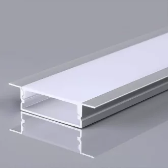   V-TAC Alumínium profil - Süllyeszhető - Tejfehér fedlappal 2000 x 30 x 10mm - 23177