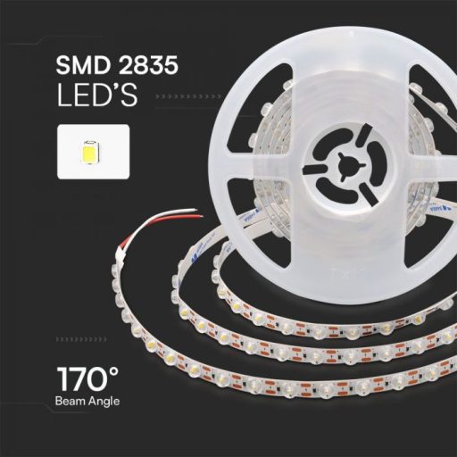 V-TAC LED szalag SMD2835 48LED/M 16,5W/M 1320lm/M 24V IP20 4000K - 23335