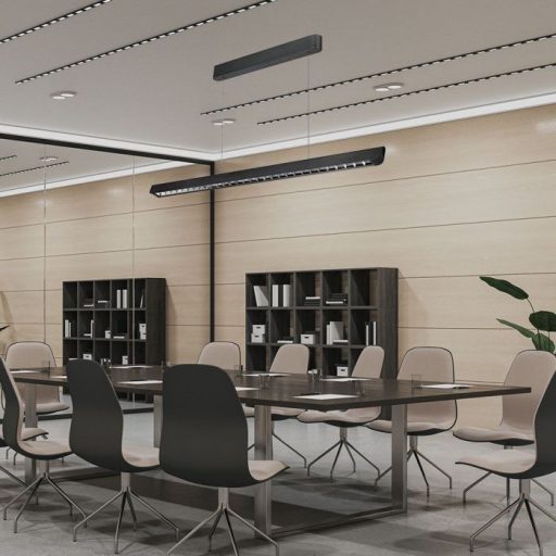 V-TAC Függeszthető lineáris LED lámpa 36W 3in1 Fekete (Samsung chip) Lencsés - 23341