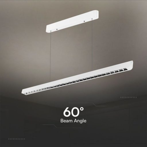 V-TAC Függeszthető lineáris LED lámpa 36W 3in1 Fehér (Samsung chip) Lencsés - 23342