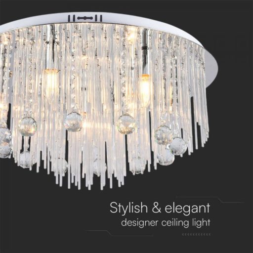 V-TAC LED Kristály csillár 9*E14 Foglalat - 23360