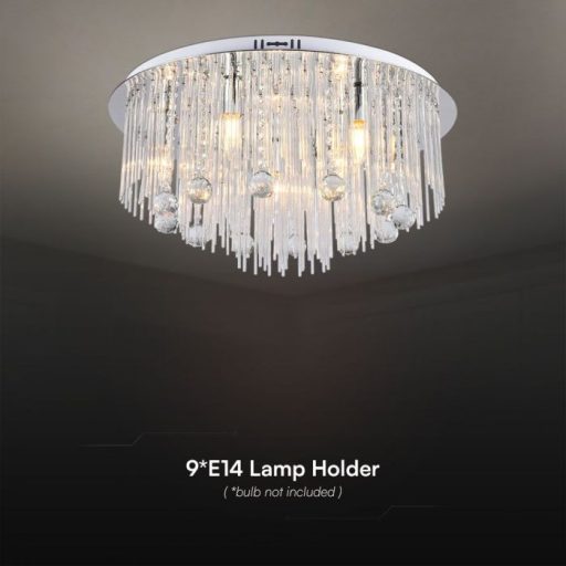 V-TAC LED Kristály csillár 9*E14 Foglalat - 23360