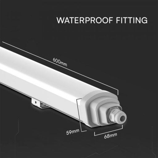 V-TAC 18W LED vízálló armatúra SAMSUNG chippel, 60 cm, 120 lm/W, 6500K- 23392