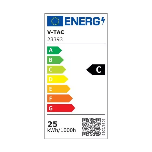 V-TAC Backlit LED panel 25W 180lm/W 595 x 595 mm 4000K-- 23393