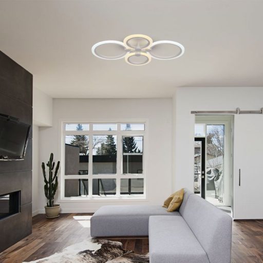 V-TAC Smart Dekoratív mennyezeti LED lámpa távirányítóval 45W 3in1  - 23394