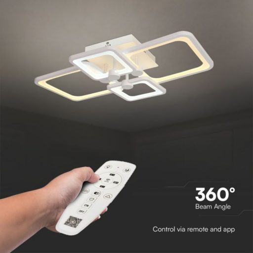 V-TAC Smart Dekoratív mennyezeti LED lámpa távirányítóval 70W 3in1  - 23395