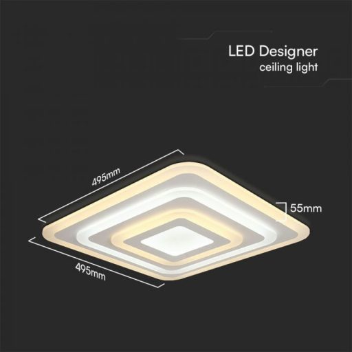 V-TAC Smart Dekoratív mennyezeti LED lámpa távirányítóval 77W 3in1  - 23396