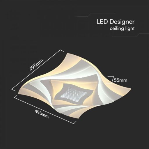 V-TAC Smart Dekoratív mennyezeti LED lámpa távirányítóval 75W 3in1  - 23397