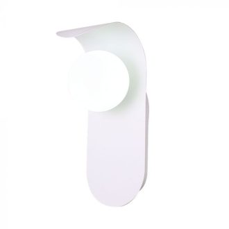   V-TAC Design fali lámpa 1xG9 fehér - opál búrával - 23408