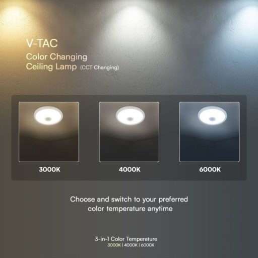 V-TAC led mozgásérzékelős lámpa 12W SAMSUNG chip 3IN1 - 23418