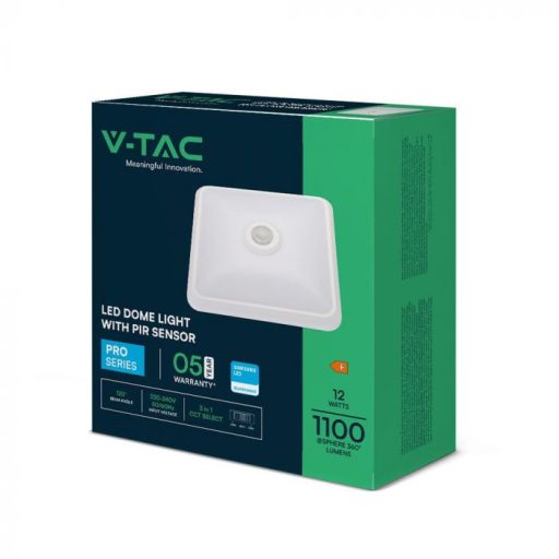V-TAC led mozgásérzékelős lámpa 12W SAMSUNG chip 3IN1 - 23419