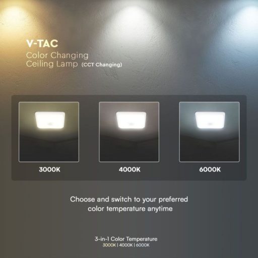 V-TAC led mozgásérzékelős lámpa 12W SAMSUNG chip 3IN1 - 23419