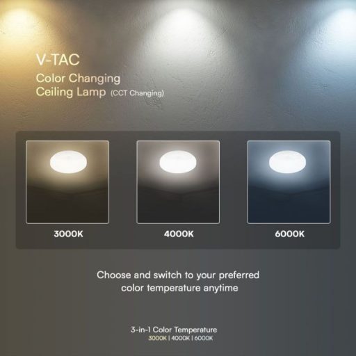 V-TAC led mozgásérzékelős lámpa 15W SAMSUNG chip 3IN1 - 23420
