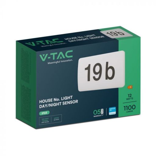 V-TAC 12W LED kültéri fali lámpa alkonykapcsolóval (SAMSUNG CHIP) IP65 4000K - 23422