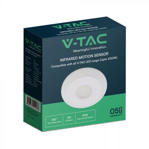 V-TAC Mennyezeti infravörös mozgásérzékelő fehér 360° - 23427