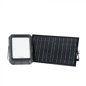   V-TAC 15W LED napelemes (SOLAR) reflektor távirányítóval 120° 4000K fekete házas  - 23439