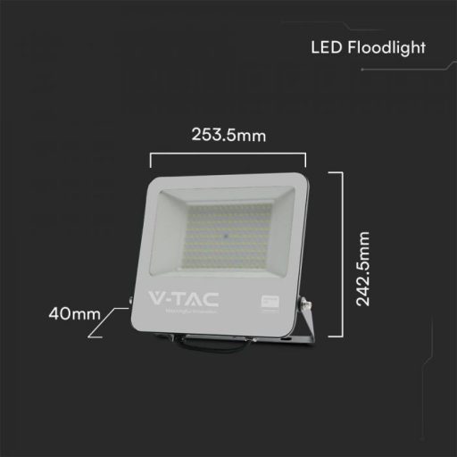 V-TAC 100W LED reflektor 100° 6500K fekete házas (Samsung Chip) - 23441