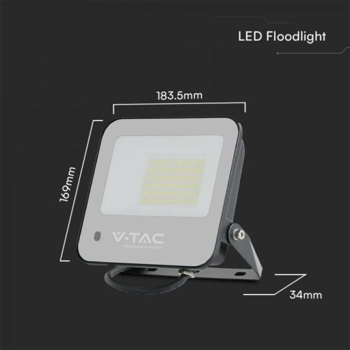 V-TAC LED reflektor 50W RGB + 6500K infra távirányítóval 115° fekete házas - 23463