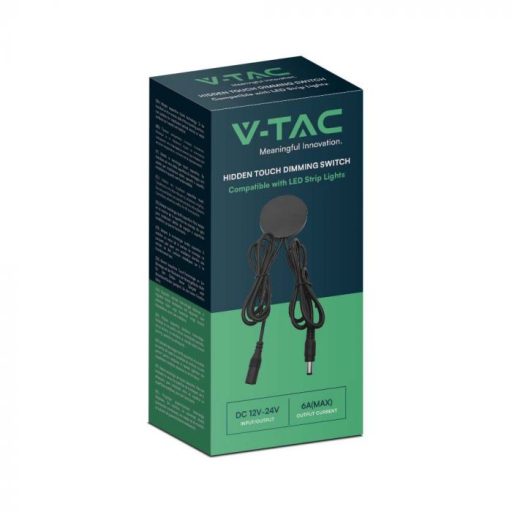 V-TAC LED rejthető fényerőszabályzó fekete - 23466