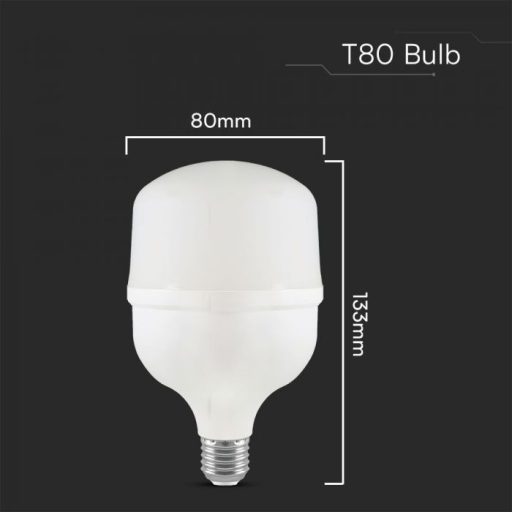 V-TAC LED izzó  E27 T80 20W 160° 4000K - 23568