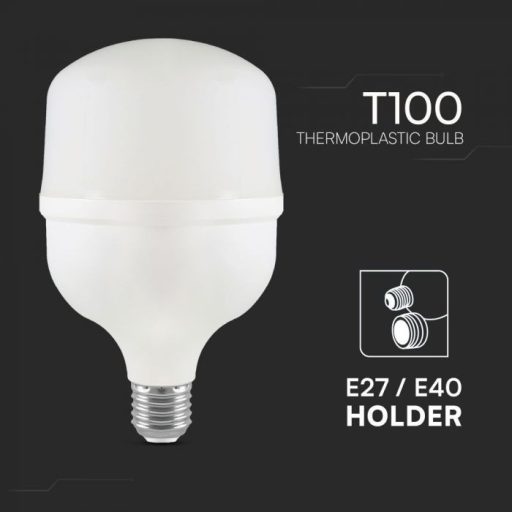 V-TAC LED izzó  E27 T100 30W 160° 6500K - 23571