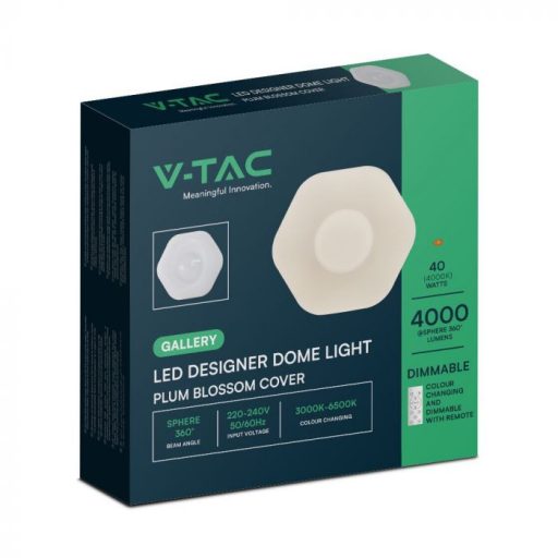 V-TAC 20W / 40W / 20W mennyezeti lámpa, távirányítható, dimmelhető - 23587