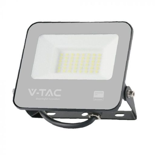 V-TAC LED reflektor 30W 3000K Fekete házas, Szürke matt üveggel, 1 m hosszú vezetékkel (SAMSUNG CHIP) -23599