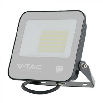   V-TAC 50W LED reflektor 115° 6500K fekete házas, szürke matt üveggel , 1 m hosszú vezetékkel (Samsung Chip) -23600