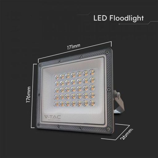V-TAC 30W LED reflektor CCT 3in1 Szürke házas  - 23613