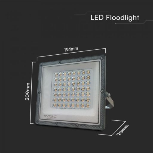 V-TAC 50W LED reflektor CCT 3in1 Szürke házas  - 23614