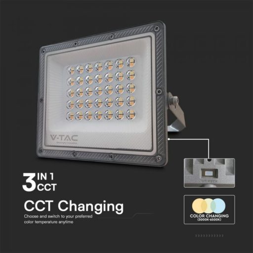 V-TAC 50W LED reflektor CCT 3in1 Szürke házas  - 23614