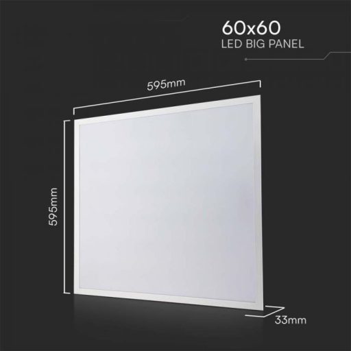 V-TAC Backlit LED panel 36W 120lm/W 595 x 595 mm (SAMSUNG CHIP) 4000K  - 23624 Akciós