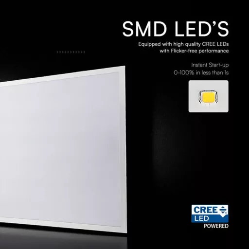 V-TAC Backlit LED panel 36W 120lm/W 595 x 595 mm (Cree Chip) 6500K  - 236256