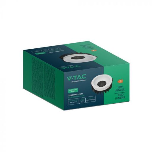 V-TAC Led beépíthető mélysugárzó COB -Méhsejt kialakítású 18W 3in1 - 23674